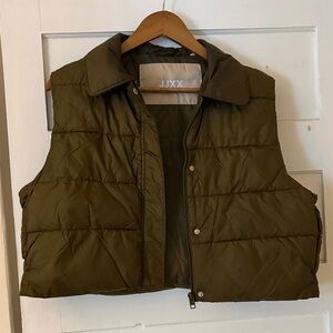 Olive Green Puffer Vest